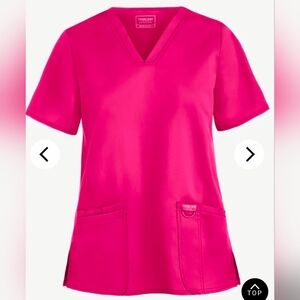 Cherokee Workwear Pink Scrub Top